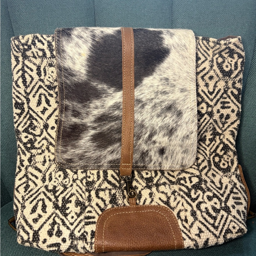 Myra Bag Brown and Cream Backpack